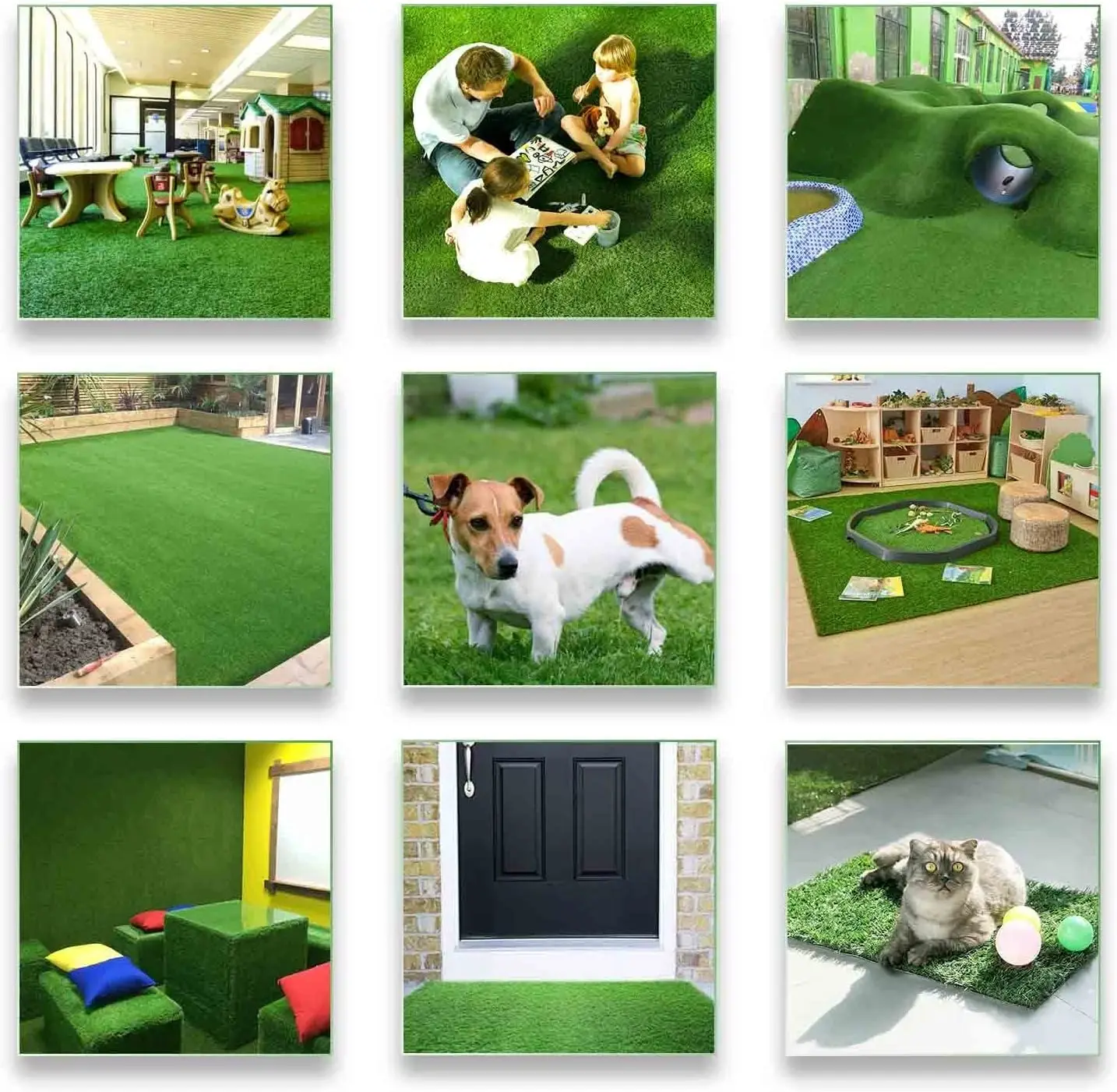 Artificial Lawn Synthetic Lawn Artificial Grass Astro Garden Realistic Natural Turf  Green Volleyball Sport Set Customized