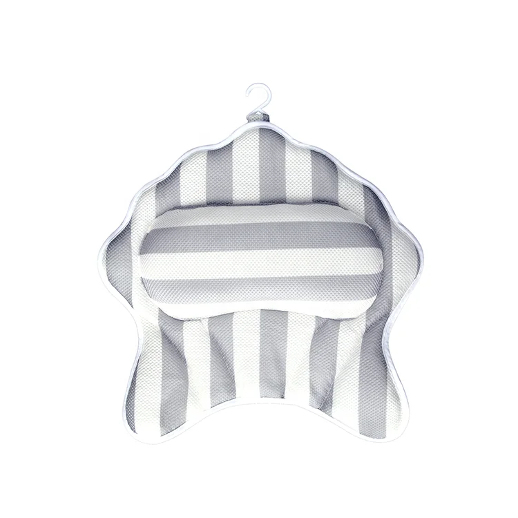 Luxury Wholesale bath pillow 3d Soft Spa Bath Pillow with Heavy Duty Suction Cups