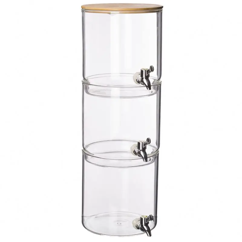 Ручная работа боросиликат 3 Башни Акриловый Диспенсер для холодных напитков с