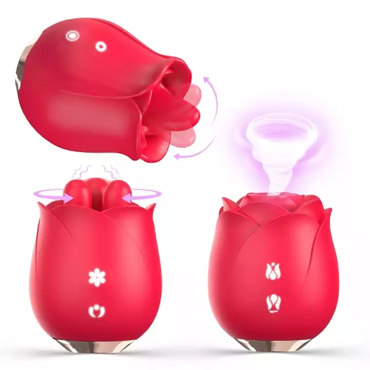 Секс-игрушки от производителя оптовая продажа красная Милая Роза Yoni всасывающий вибратор розовый цветок роза секс-игрушка для женщин