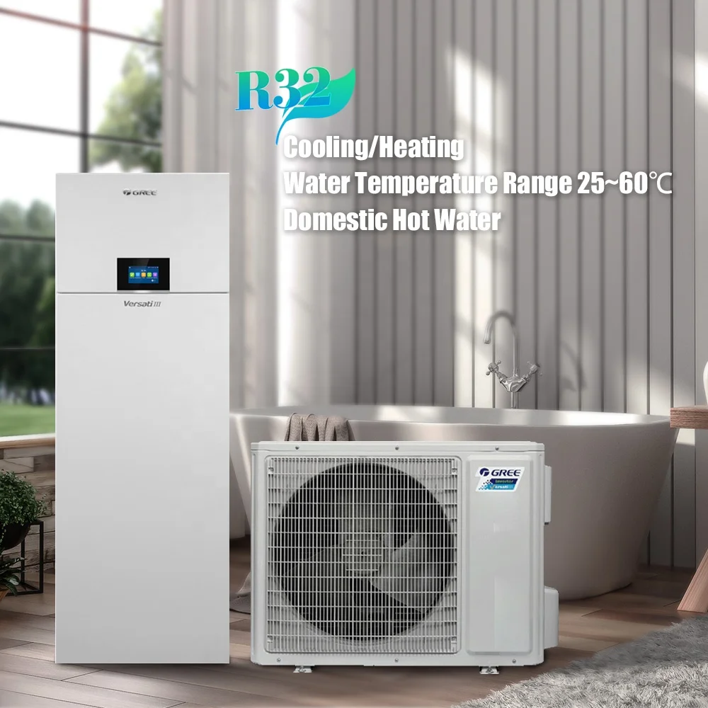 Gree R32 R290 все в одном тепловой насос кондиционер для домашнего использования кондиционирование воздуха бассейна электрический обогреватель 230 кВт В 50 Гц