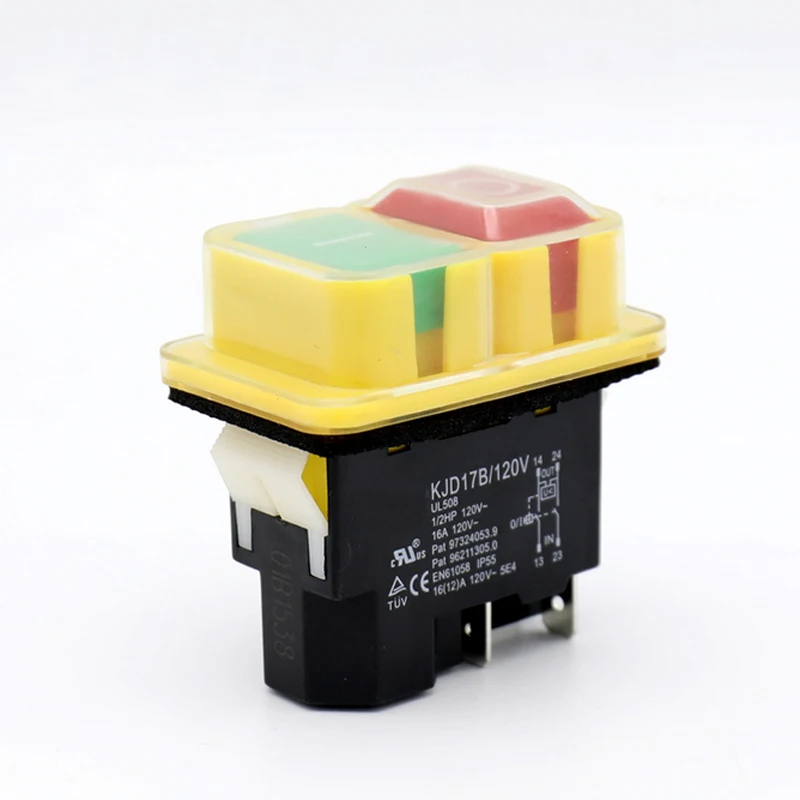 IP55 Power failure undervoltage protection waterproof electromagnetic switch emergency stop button switch