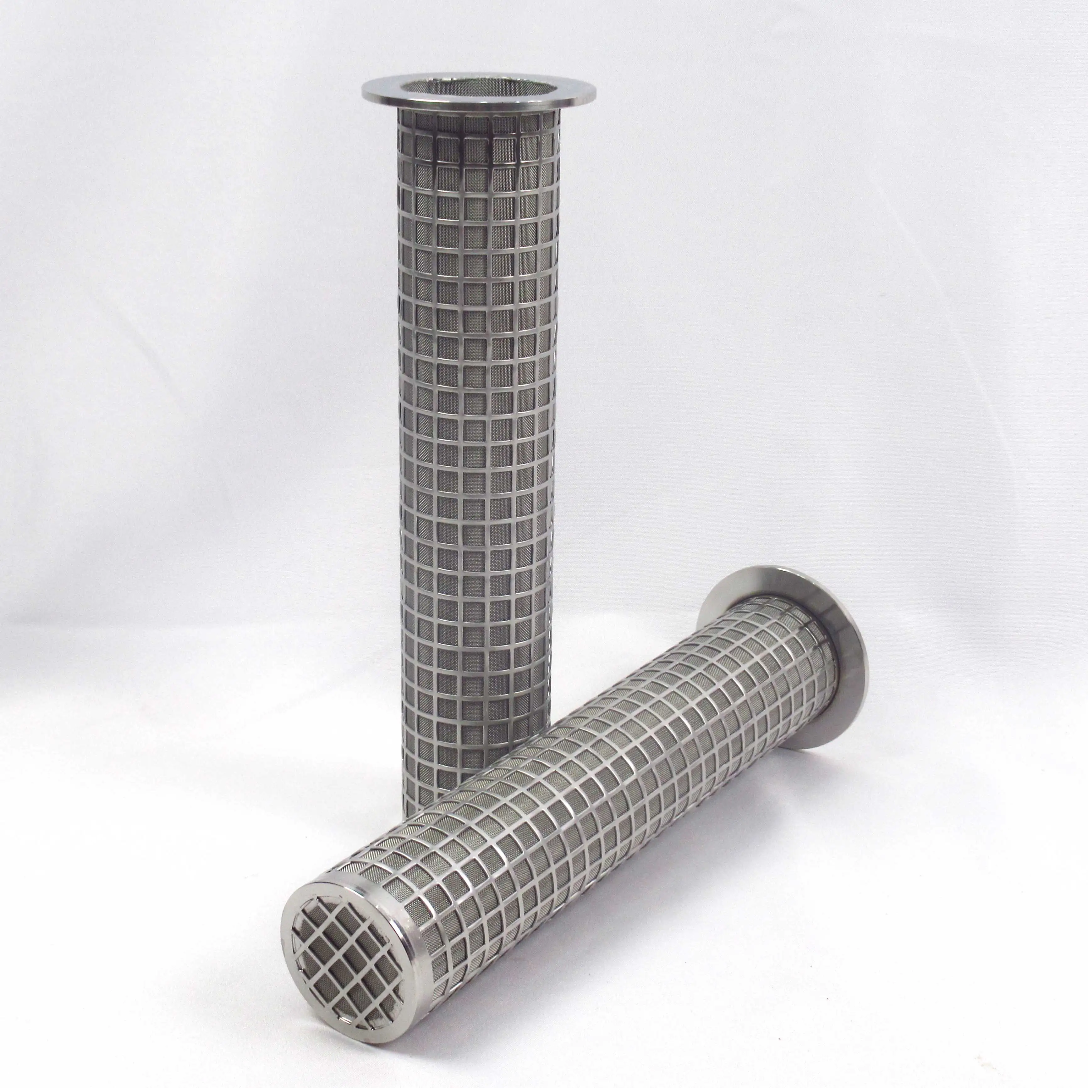 TOPEP Customized High Working Temperature SS Sintered Filter 100*350 Dia70 Liquid Filter with Square Hole Skeleton