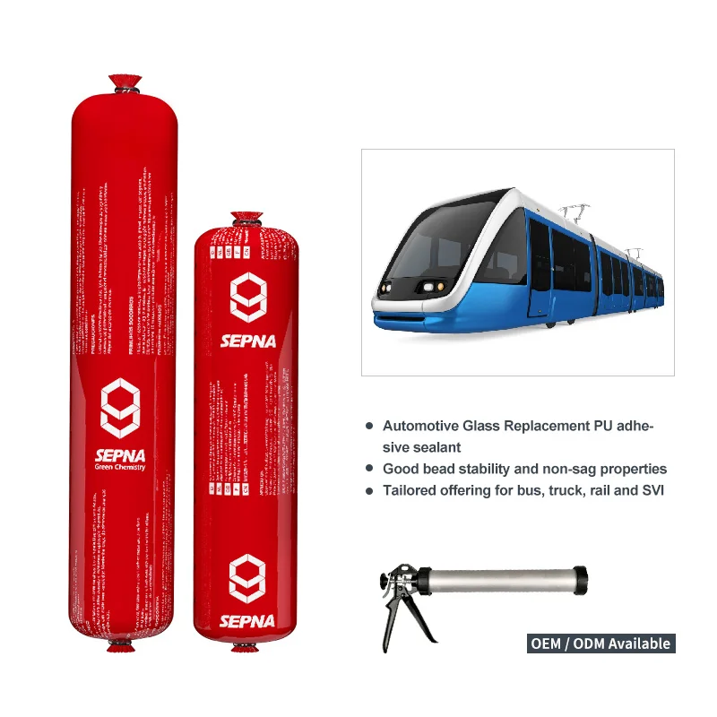 Sepna High Strength Bonding Black Polyurethane Windshield car glass Sealant and Adhesive for automotive