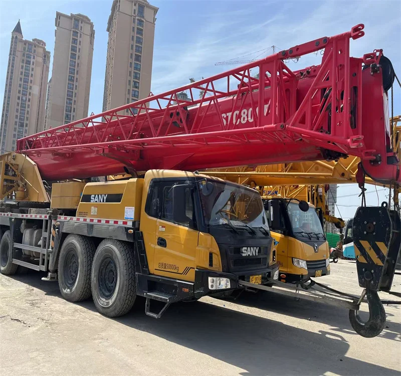 Подержанный автокран Stc800 80 тонн оригинальный Sany