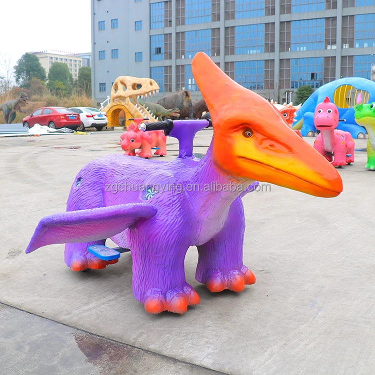indoor kids park game trackless animal ride Pterosaur Dino Scooter dinosaur robot scooters car