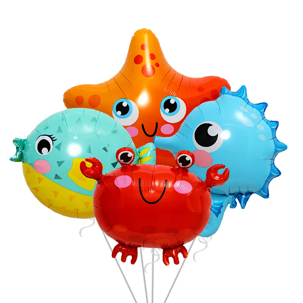 Ocean Animals Foil Balloons Cartoon Large Fish Balloons for Boys Girls  Birthday Party Decorations Sea Animals Balloons