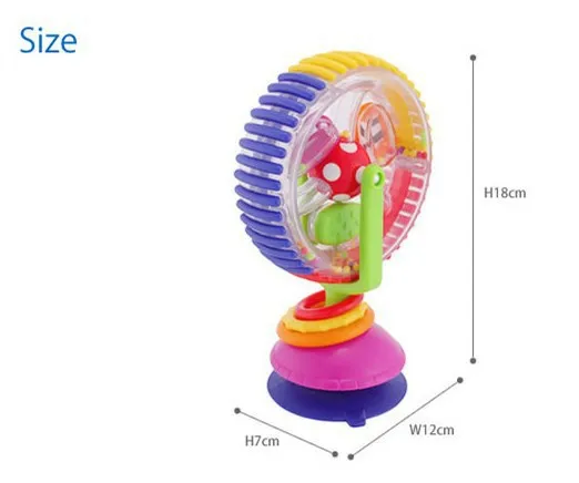 Baby Toy Three-color model Rotating Windmill Noria Stroller Dining Chair with suction cups Educational Toys For Babies