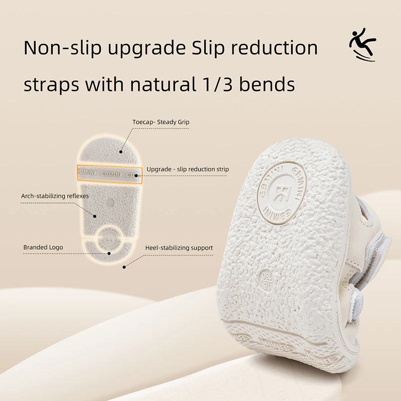 Ebmini summer new cute all-match tip-binding soft sole baby boys and girls casual toddler sandals