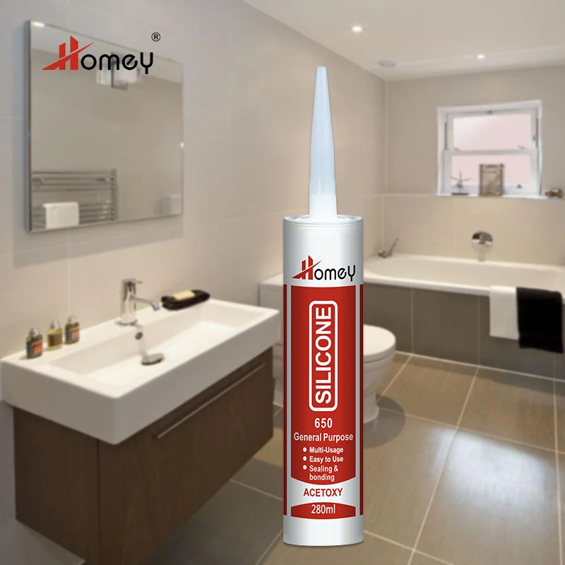 acetic shower door clear silicone sealant  mildew resistance