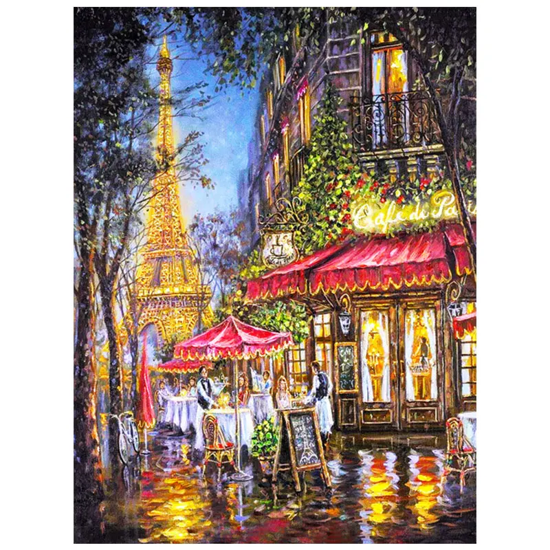 Meian New design City Street Diamond Painting handmade 5d diy diamond painting by diamonds home Art Prints