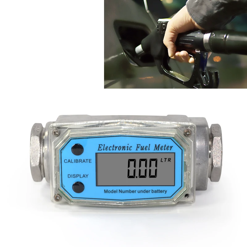Shanghai Jns 1 Inch Fuel Consumption Flow Meter, Liquid Turbine Flow Meter For Measure Diesel