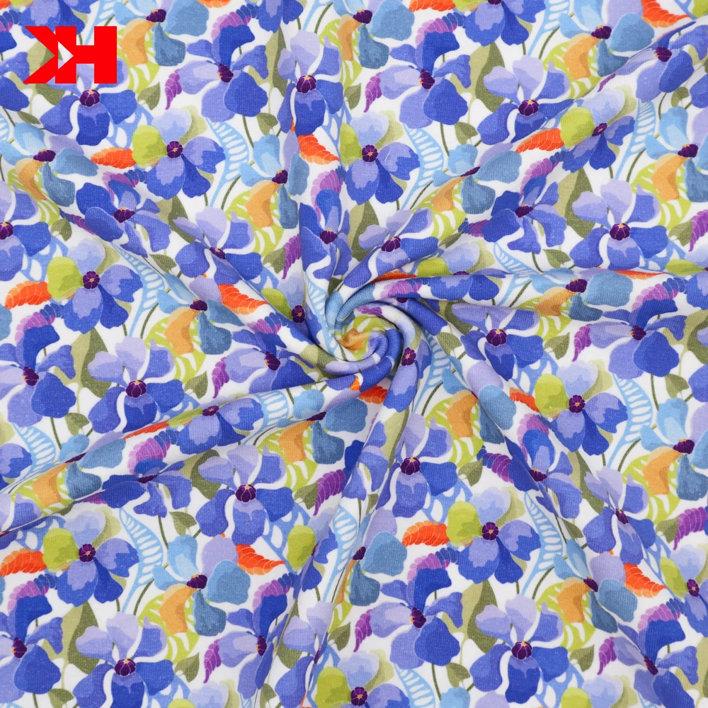 Kahn Custom Design Lycra Knitted Stretch Cotton Spandex Jersey Fabric