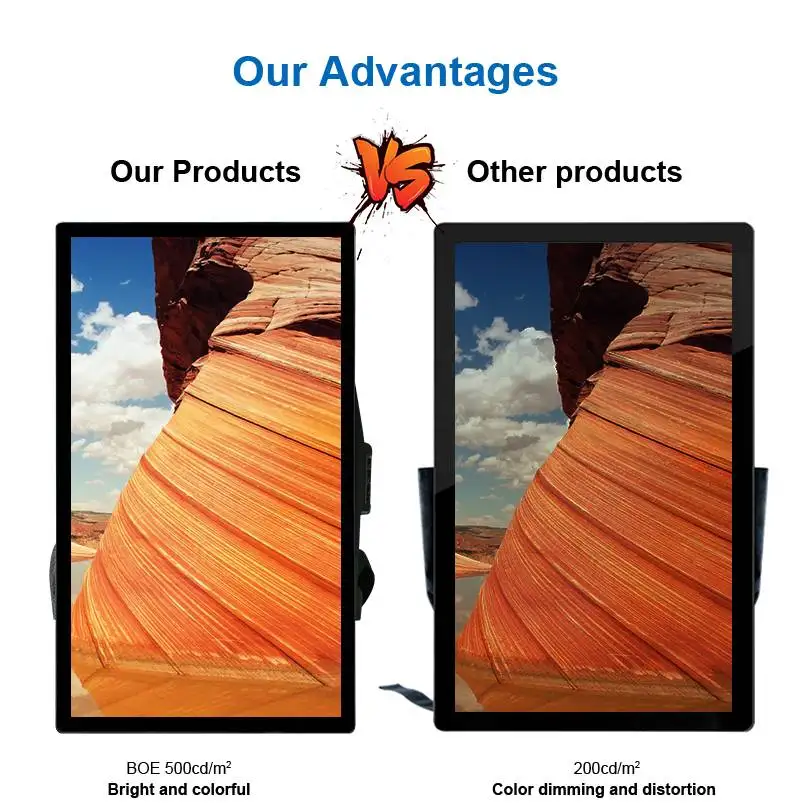 Direct Factory price 21.6Inch Network Wifi Android Portable Backpack Vertical LCD Advertising TV Display Screens