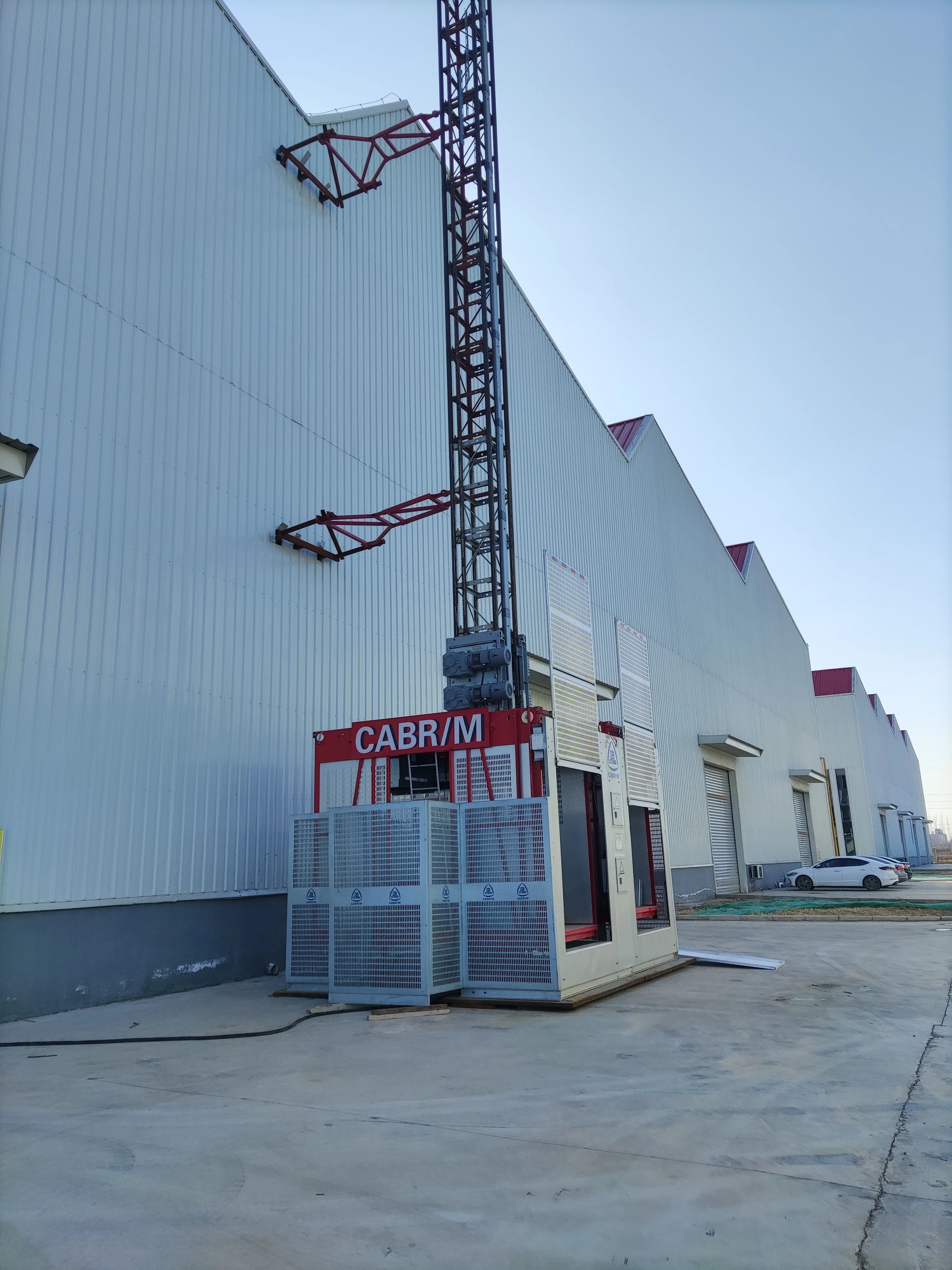 Double caged lift hoist single cage construction elevator construction material hoist Mast lift