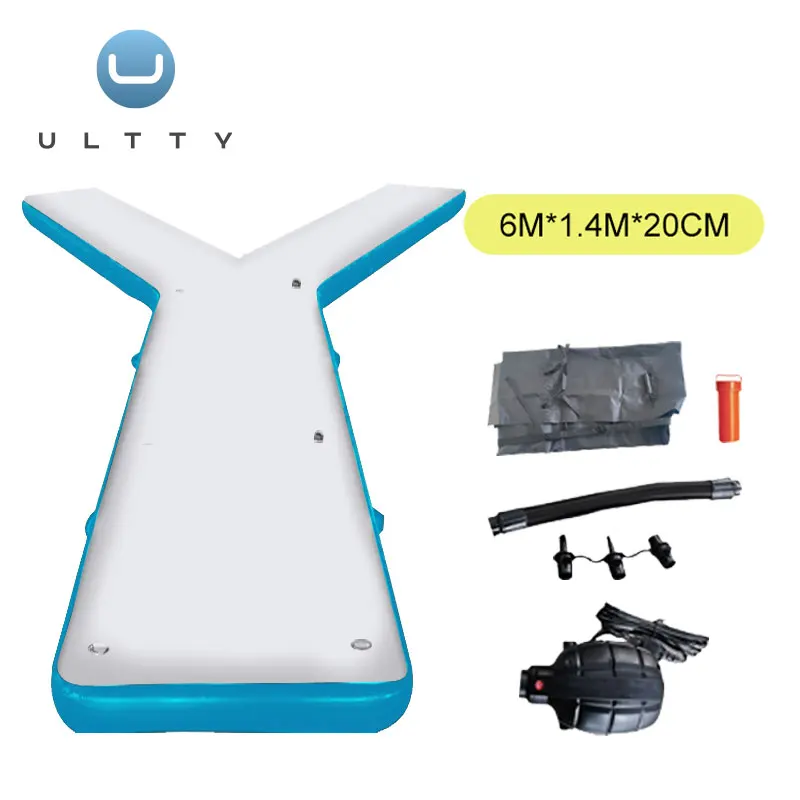 ULTTY Promotion Water Floats Motorboat Boat Inflatable y-shape Pontoon Dock Platform