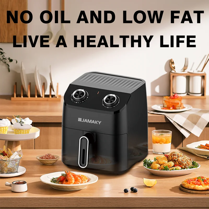 JMK Hot Sale Air Fryer For Household In Kitchen High Power and Large Capacity With  Double Knob Of Temperature Control