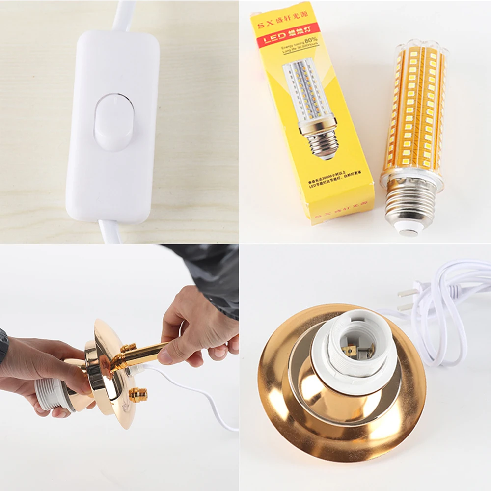 Hotel Plug-in Lamp Creative Personality Bedroom Bedside Living Room Study LED Feather Table Lamp