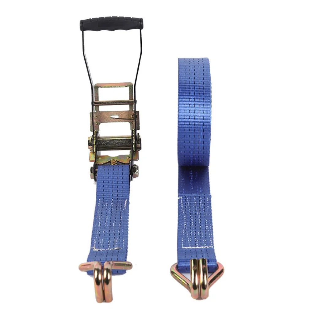 Heavy Duty 5 Ton Ratchet Tie Downs polyester Low Cost Stable PE Belt Ratchet lashing Straps for Cargo Control