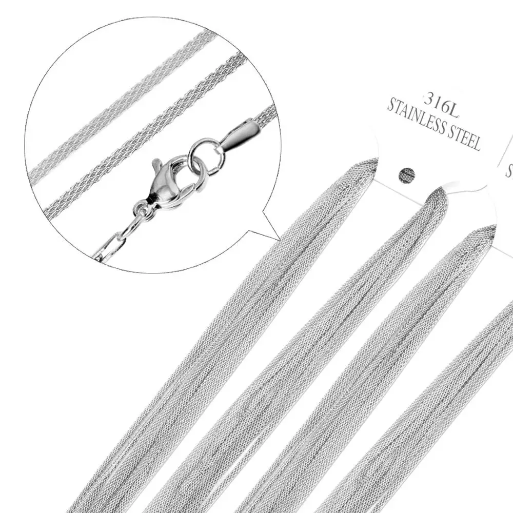 316L 2mm Gold Filled Stainless Steel Necklace Chain for Men and Women Stainless Steel Gold Chain Necklace