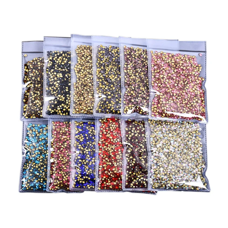 In Stock Good Glass Rhinestones Flat Back Nail Diamond Rhinestones Hot Fix Bulk For Women Bikini