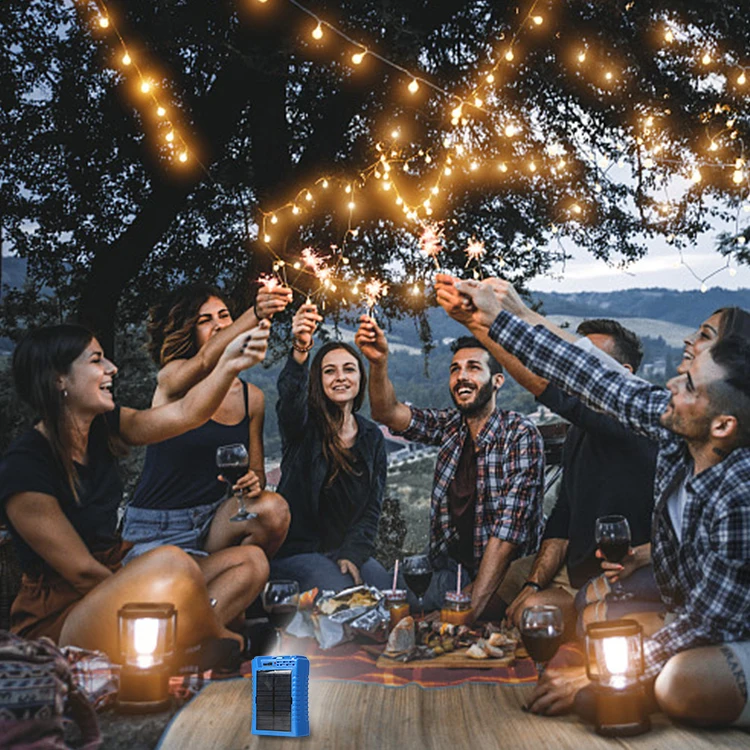 High Quality ABS COB Outdoor Camping Support USB Rechargeable 6w Portable Solar Led Emergency Light