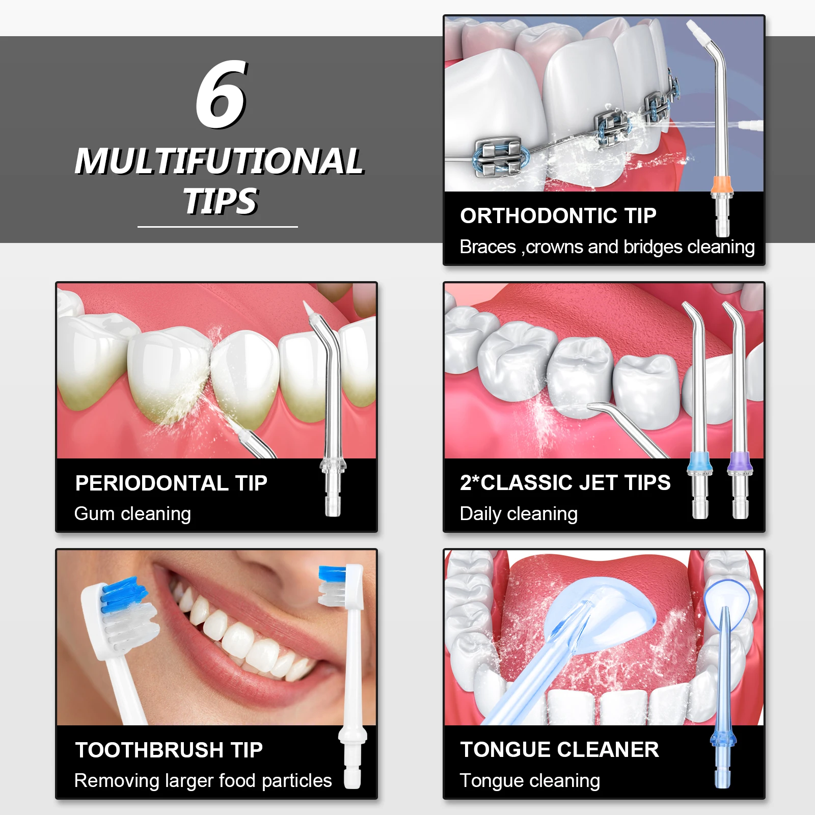 H2ofloss Oral Care Appliances Portable water Irrigator Tooth Cleaner Cordless Water Flosser Teeth Cleaning Device