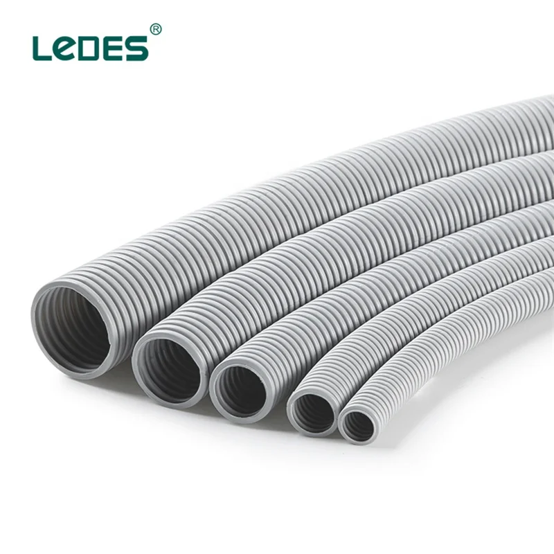 High Quality PVC Flexible conduit  Electrical Nonmetallic Corrugated Conduit Pipe Grey for American Standard