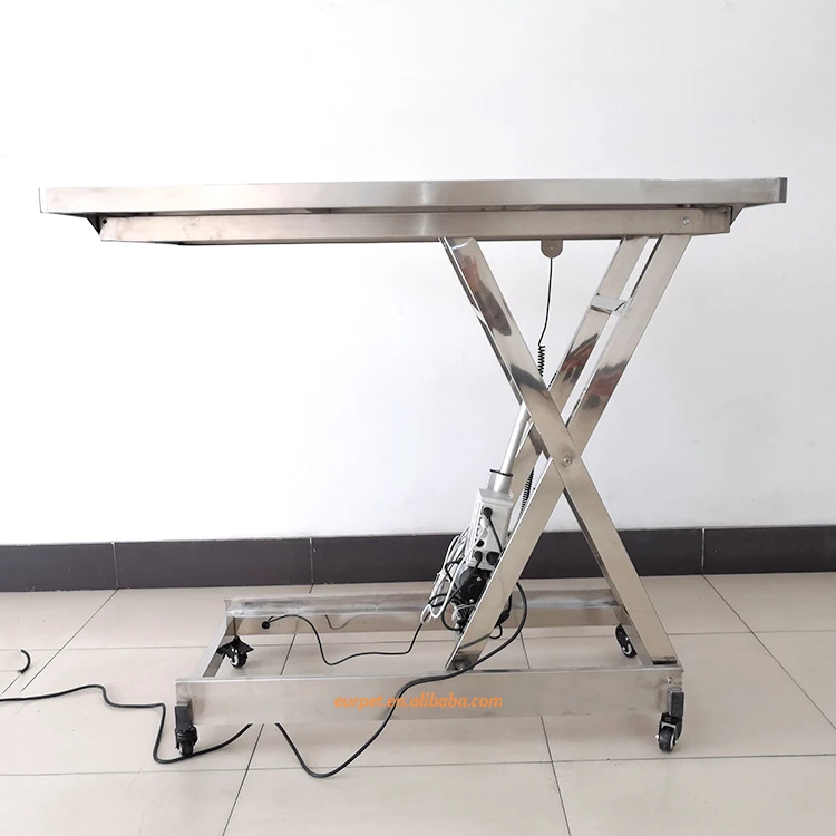 EURPET Veterinary Animal Operating Table Surgery Vet Bed Flat Top Stainless Steel Diagnosis and Treatment Table