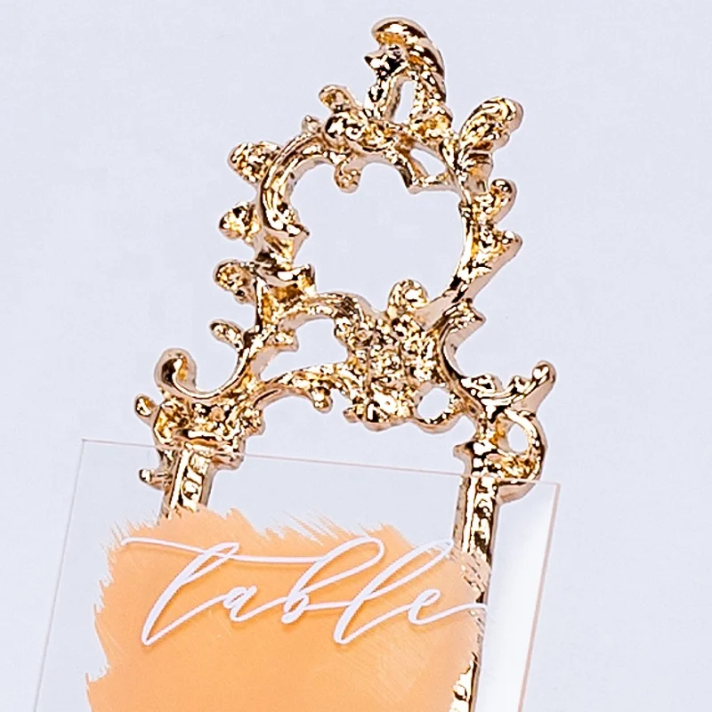 gold silver decoration christmas wedding party place card holder photo frame cake stand for Wedding name board cookie display