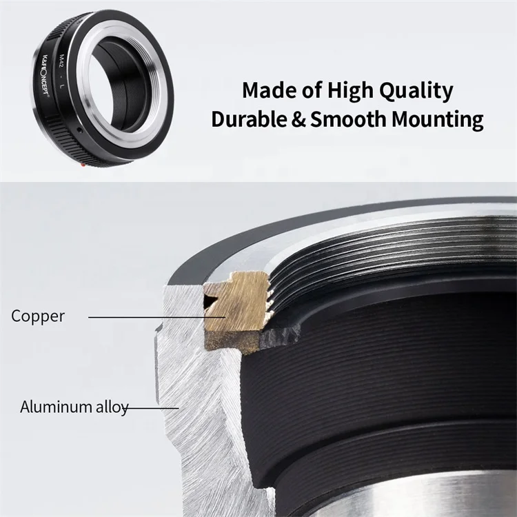 K&F Concept High Precision Lens Mount Adapter Compatible with M42 Lens to Leica L Camera Body