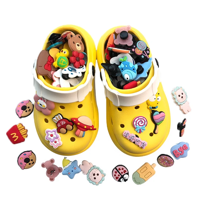 Cute cartoon custom charm crocodile shoe decoration manufacturer directly wholesales shoe buckle and shoe accessories