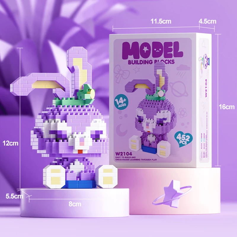 Cartoon Building Blocks 3D Puzzle Toy Mini Monsters Kit Gifts Micro Small Particle Building Block Set Diy Brick Set Anime Figure