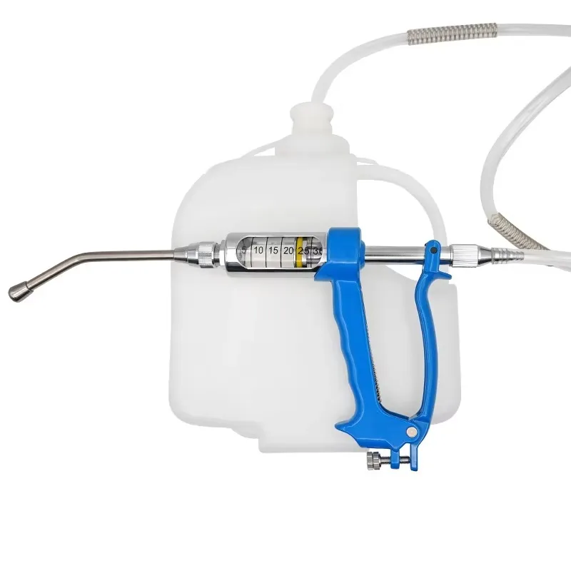 5ML 10ML 20ML 30ml Animal Medicine Feeding Gun Syringe Adjustable Veterinary Automatic Continuous Metal Drench Gun Cow Drencher