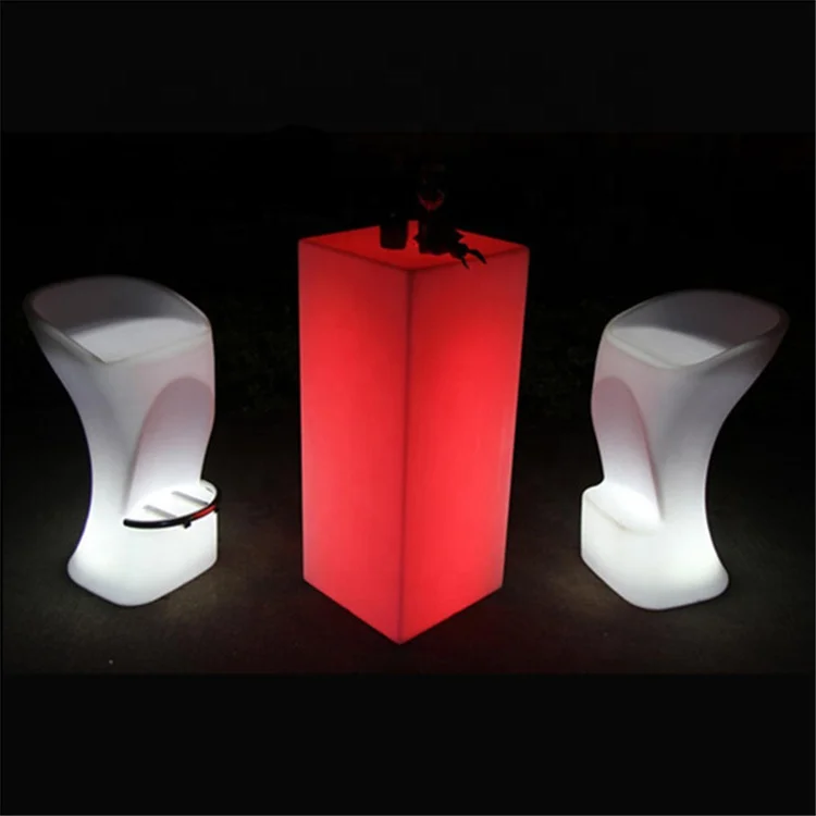 High Quality Color changing RGB led bar counter stool high chair for parties bars