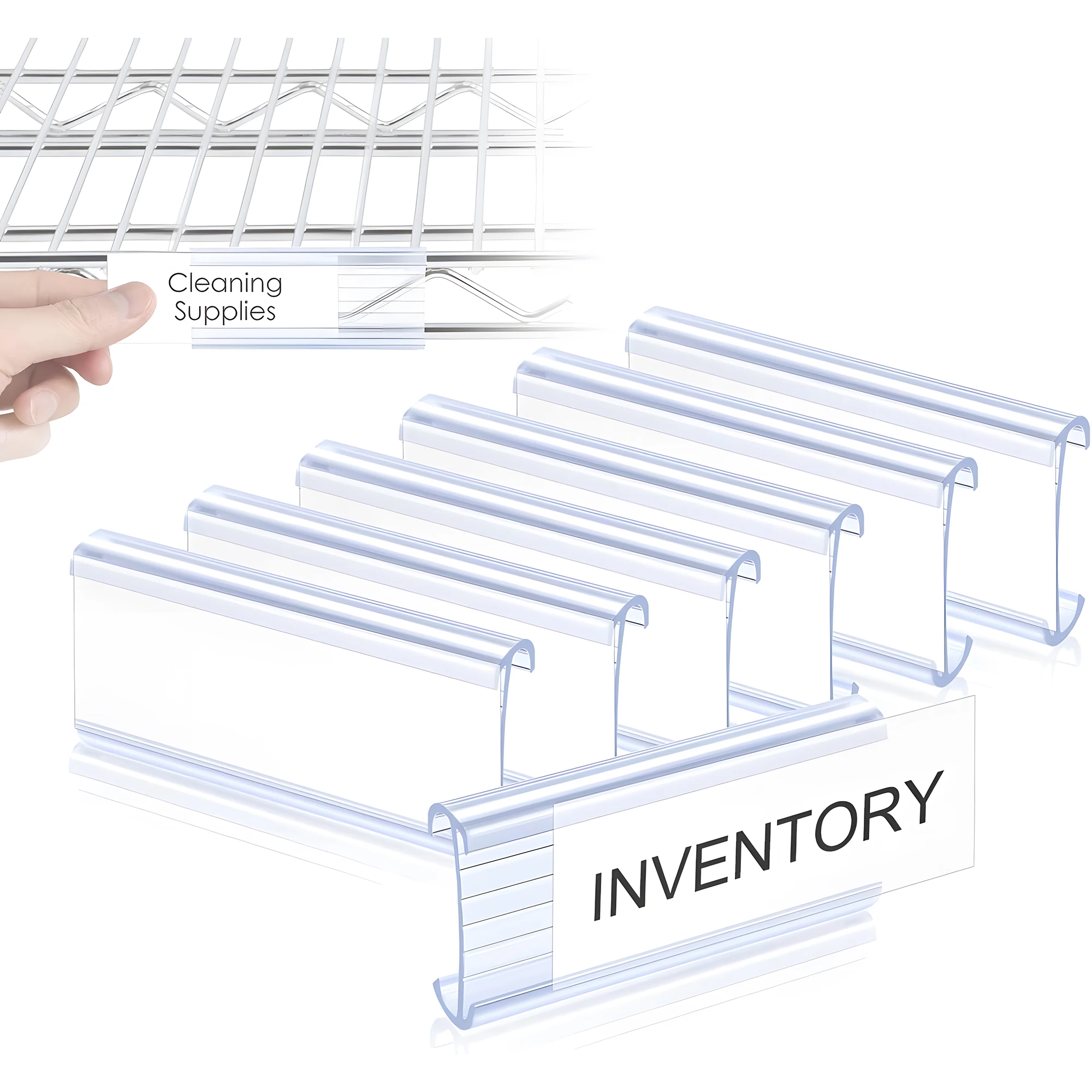 Retail Plastic Strips Merchandise Shelf Price Tag Holder Display Sign Display Holder for Supermarket