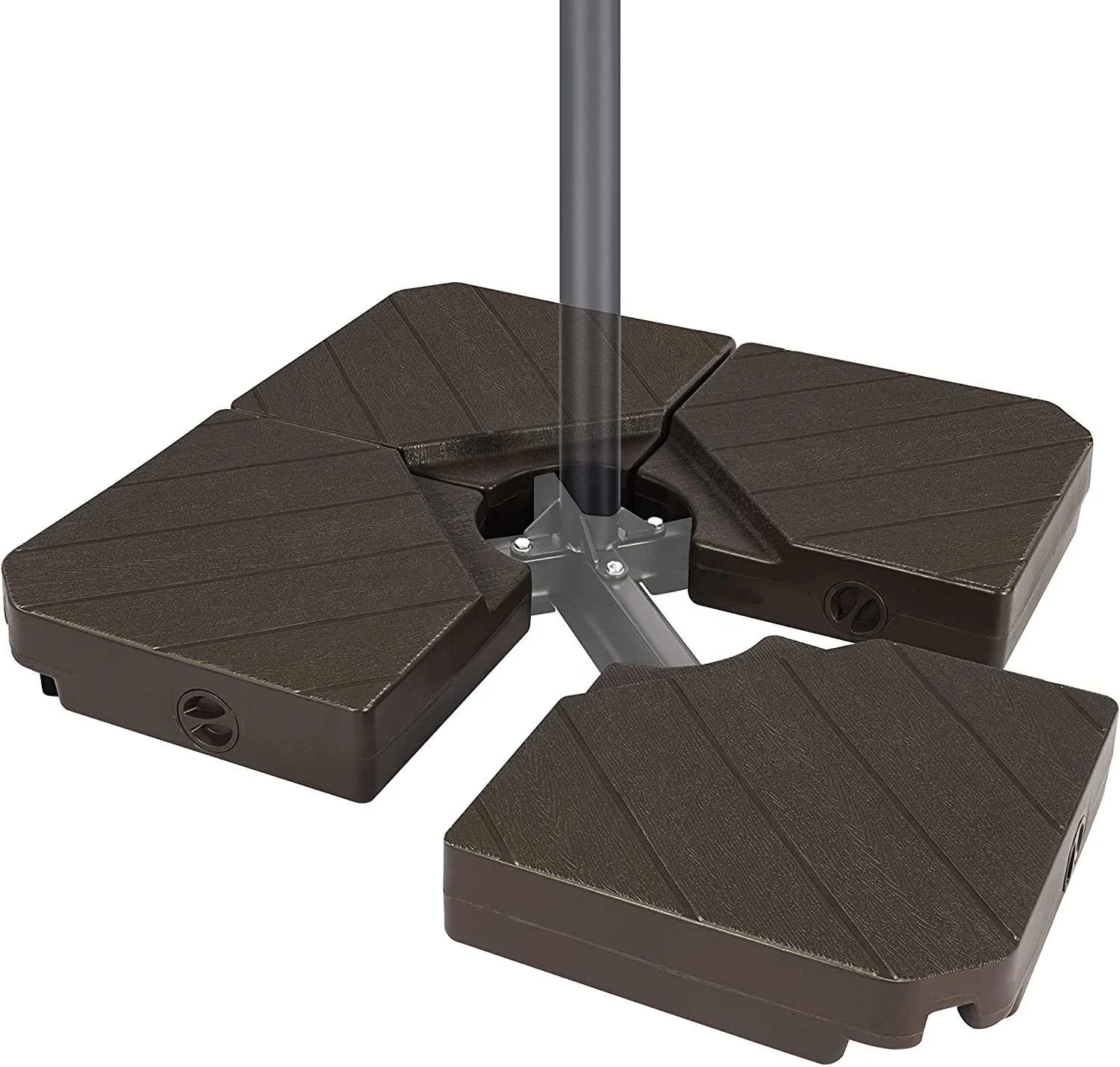 Cantilever Parasol Umbrella Base Weight, 4 Piece Offset Umbrella Stand Base Water & Sand Filled