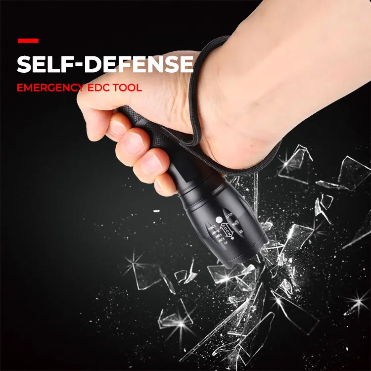 Открытый Водонепроницаемый T6 5 режимов алюминиевый сплав тактический фонарь светодиодные аварийные фонарики