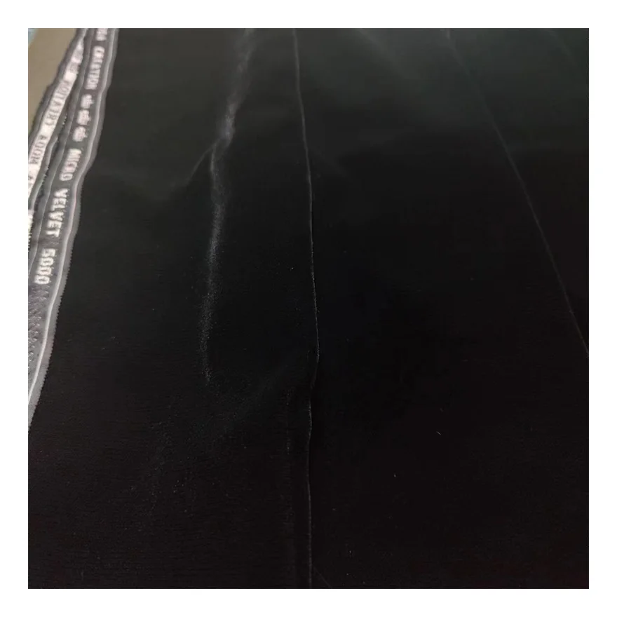 PENGDA SEDRA Tex Luxury Micro Velvet 5000 Korean Formal Black Velvet 100% Polyester Fabric For Abaya Dress