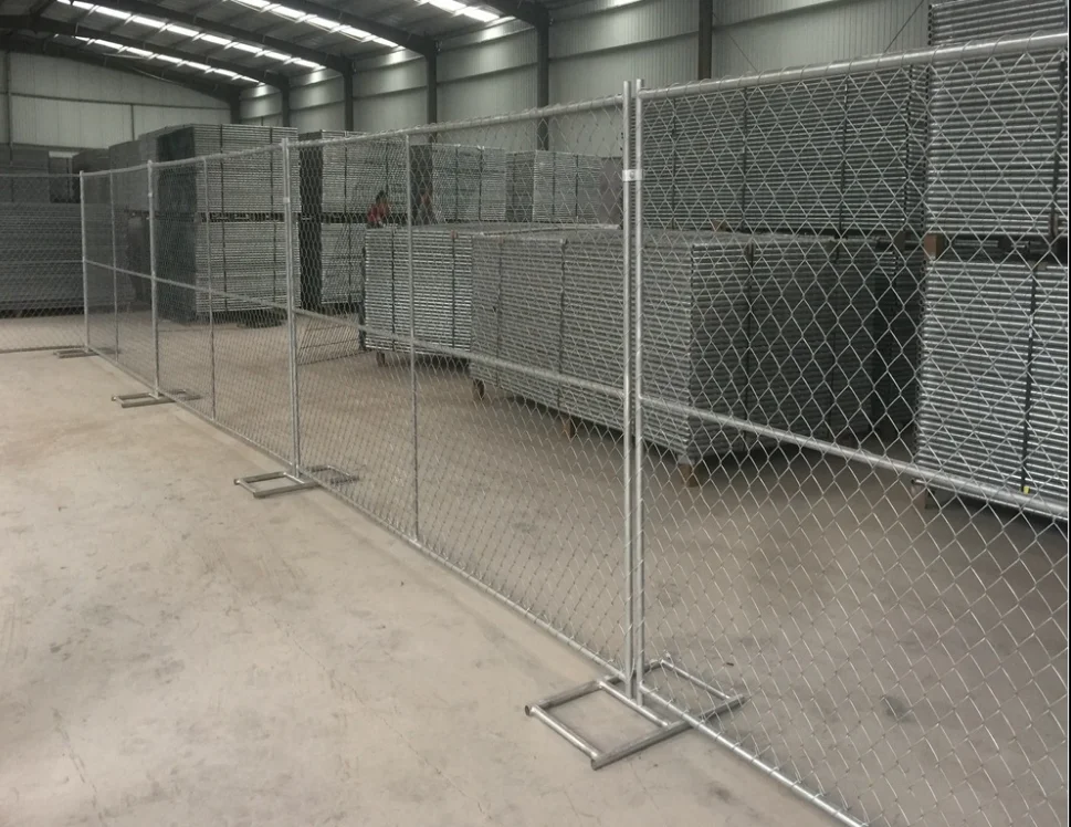 high quality 6x10 Foot Chain Link Fence Panel Barrier Base   temporary fence panels for construction site