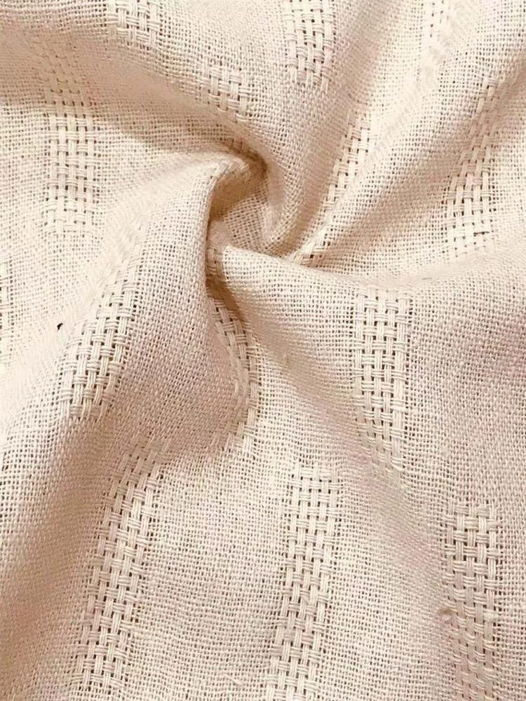 New Arrival Rayon Polyester Linen Stripe Dobby Woven Fabric for Garment