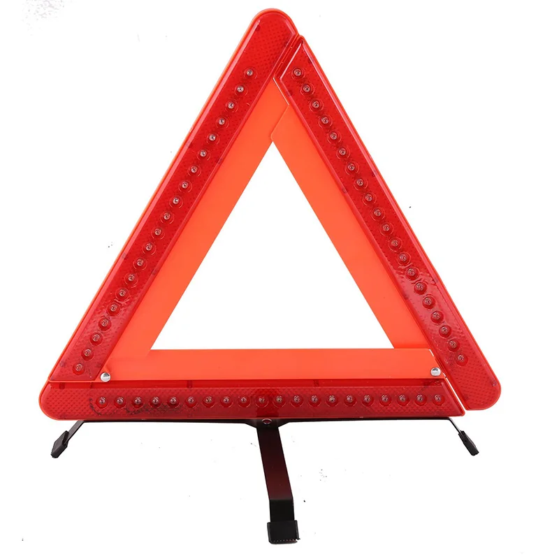 High Quality Emergency Safety Reflective Folding Car Warning led light triflash Sign Triangle