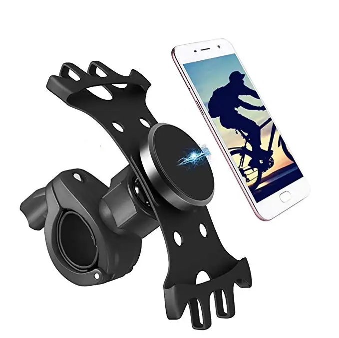
N50 Magnet Bike Holder Motorcycle Phone Holder For 4-6.5inch Silicone Bracket Bicycle Bike Phone Holder 