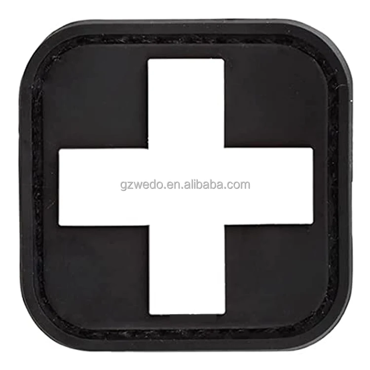 Medic First Aid PVC Morale Patch, Tactical Moral Patches with Hook & Loop Backed 1.5inch x 1.5inch