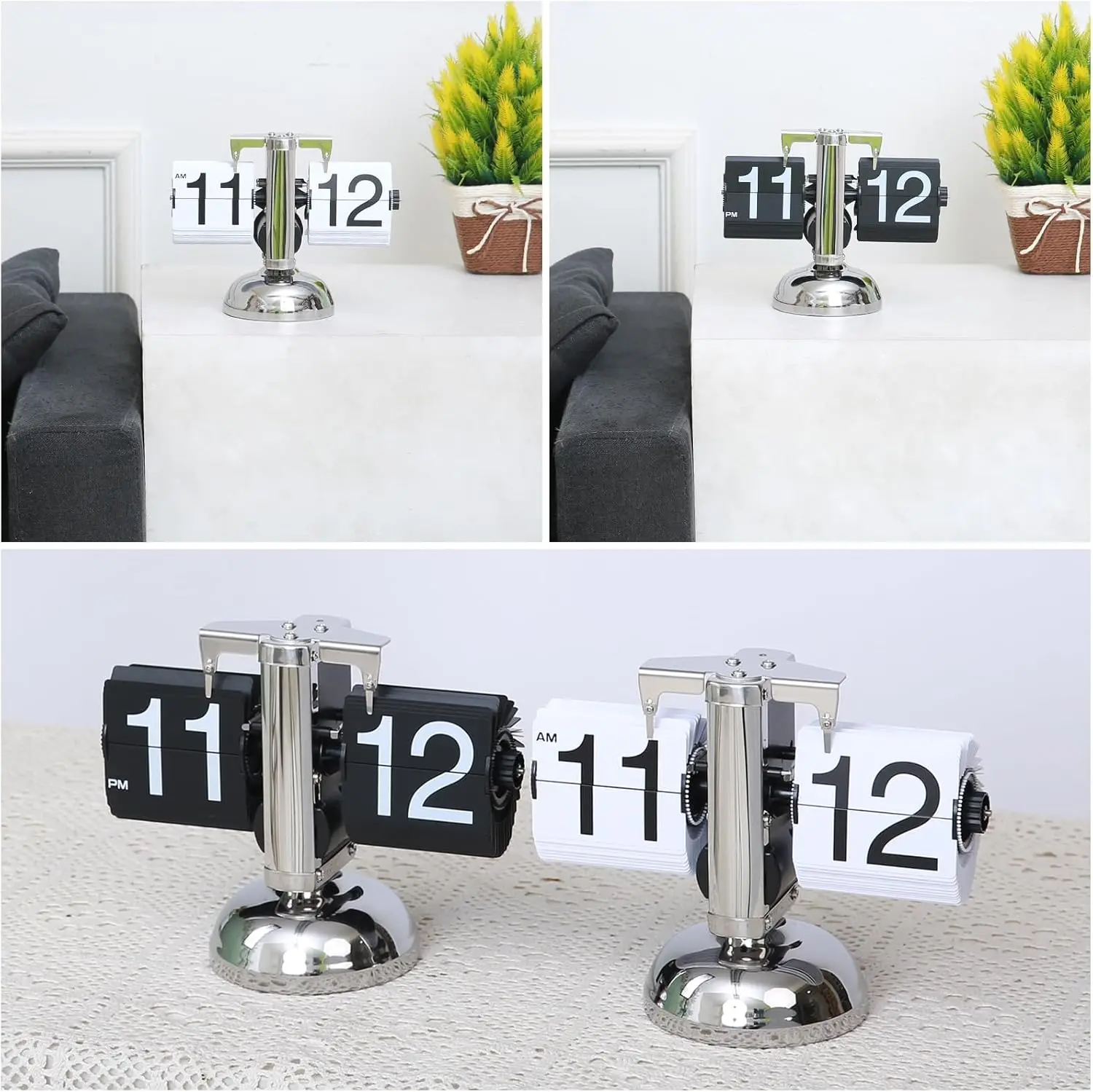 Flip Clock Vintage Desk Clock Retro Flip Down Clock