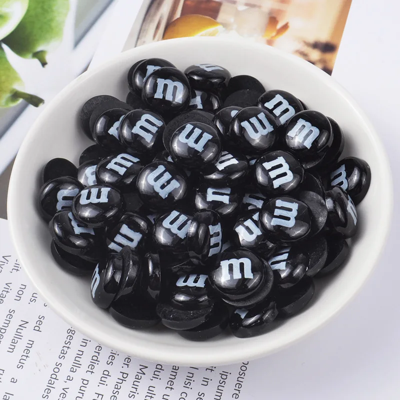 Популярные Забавные милые кабошоны для украшения телефона из смолы M Beans Kawaii с плоской задней стороной крем