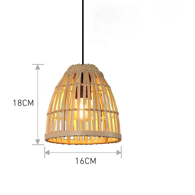 Cheap price indoor lighting customized hotel restaurant bedside bamboo lamp chandelier wall suspension pendant light