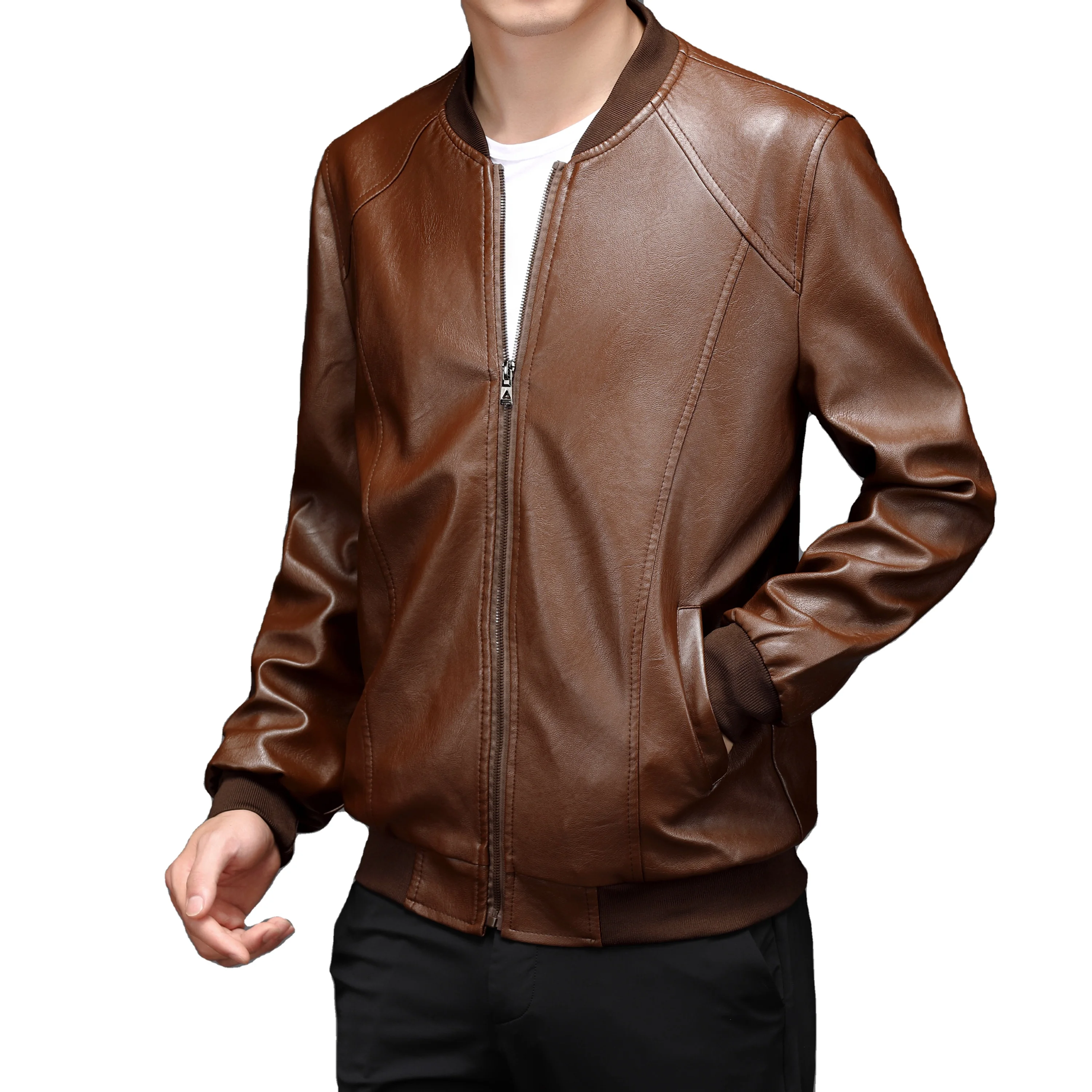 fashion Casual Motorcycle Warm coat plus size winter spring men leather jackets