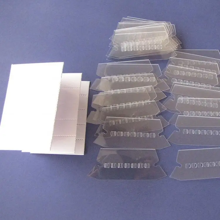 
50PCS Classification Tag PVC Hanging File Holder Index Label Strip for Organize and Distinguish Hanging Files 