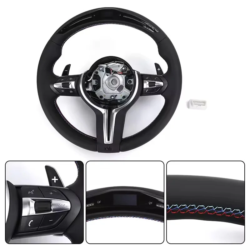 Custom LED Leather Carbon Fiber M Performance Steering Wheel for BMW E90 E60 E46 X5 E70 X6 E71 E92 M3 E39 E82 E36 X1 E84 E63 E93